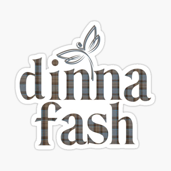 Outlander Dinna Fash Plaid Tartan Fraser Sticker
