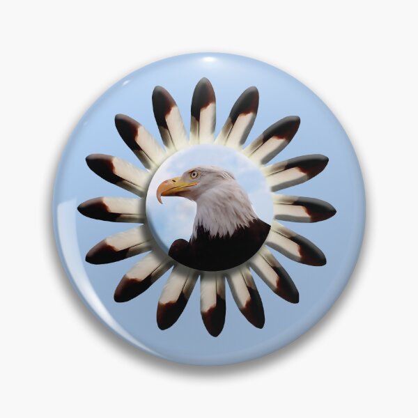 Item preview, Eagle Feather Circle Design on Blue designed and sold by Blue Cloud.