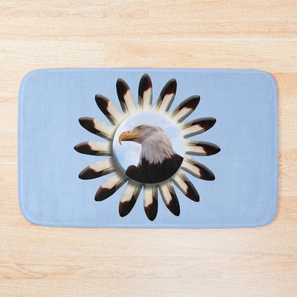 Item preview, Eagle Feather Circle Design on Blue designed and sold by Blue Cloud.