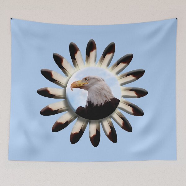 Item preview, Eagle Feather Circle Design on Blue designed and sold by Blue Cloud.