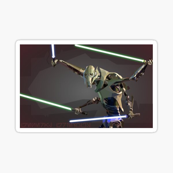 Vista previa del artículo con la obra «General Grievous Poligráfico», diseñado y vendido por Silverfox112.