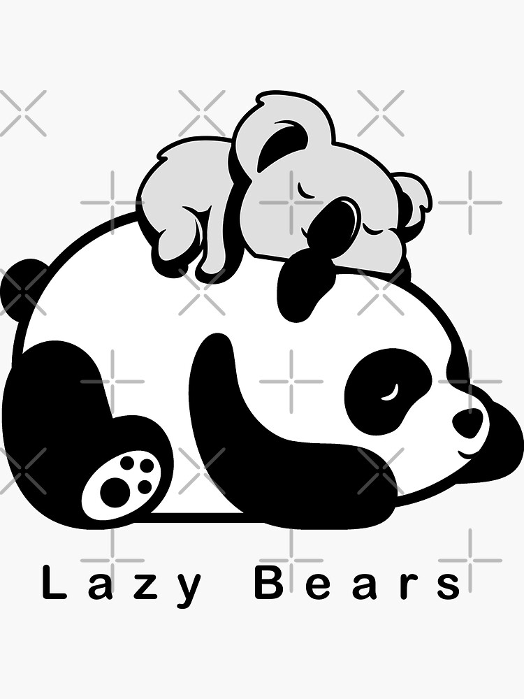 Panda panda ours pandas ours paresseux cadeau' Autocollant