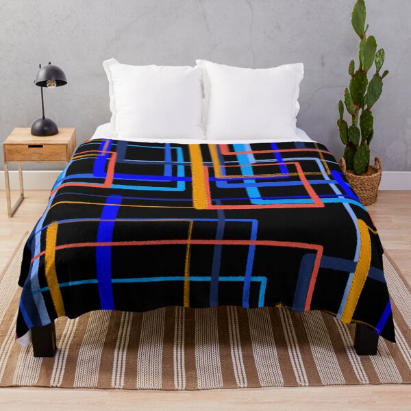 Aperçu de l'œuvre Cube arc-en-ciel carrés géométriques peinture à l'huile colorée créée et vendue par hopecope.