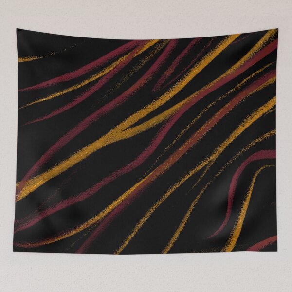 Item preview, Maroon Gold Abstract Painting Art Oil Paint Watercolor designed and sold by hopecope.
