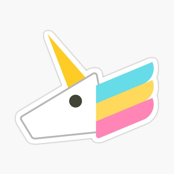 Fabulous Unicorn - Colorful Geometric Design Sticker