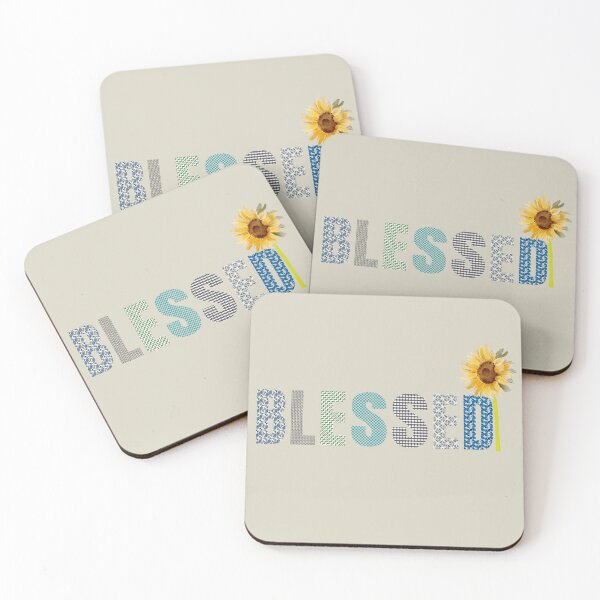 Item preview, Sunflower with BLESSED for Beautiful Blessing designed and sold by tranquilbeach.