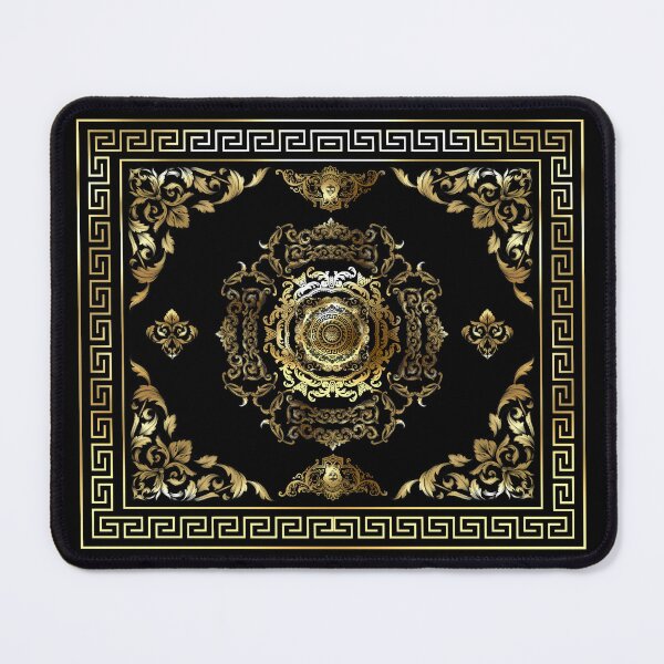 Item preview, Ornate Greek Key Meander Gold Angels Black  designed and sold by Yiorgos Designs.