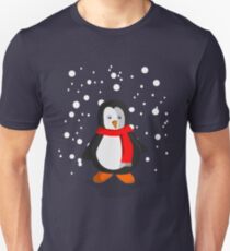 Penguin in the snow Unisex T-Shirt