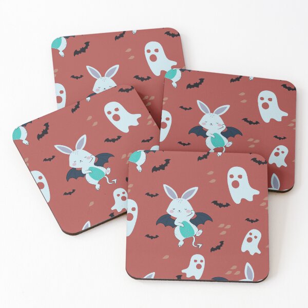 Item preview, Cute Evil Bunnies Halloween Pattern designed and sold by HappyLifeCreate.