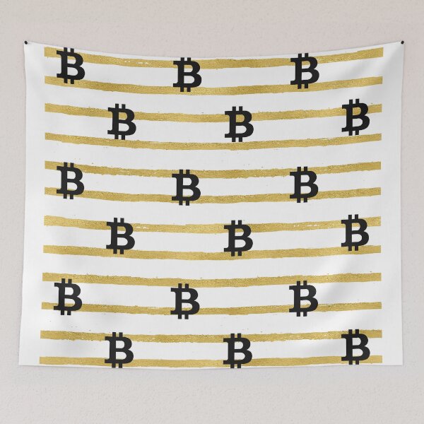 Item preview, Bitcoin Pattern in Gold designed and sold by CryptoBeings.