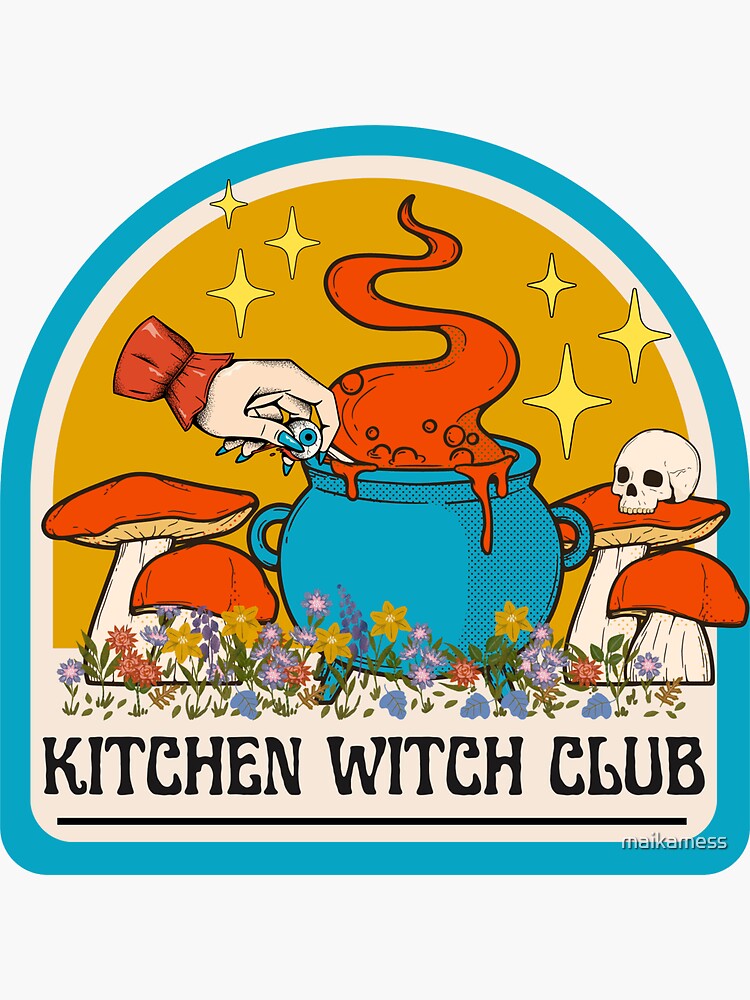 "Kitchen Witch Cooking Club" Sticker for Sale by maikamess Redbubble