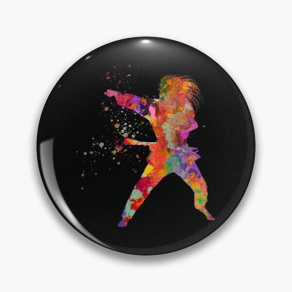 Item preview, Woman Practices Karate In Watercolor Classic T-Shirt designed and sold by clarepaulaji64.