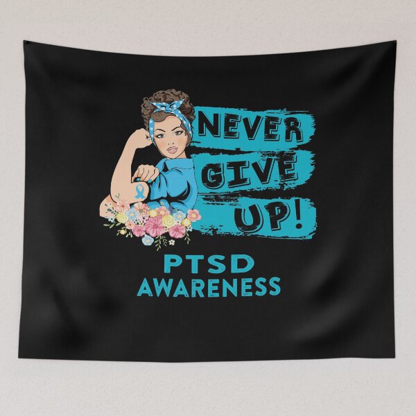 Item preview, PTSD Warrior - Never Give Up! - Support PTSD Warrior Gifts designed and sold by whlrcheryl.