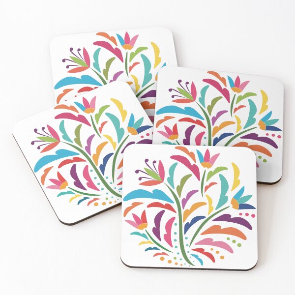 Item preview, Mexican Otomí Floral Composition by Akbaly designed and sold by Akbaly.