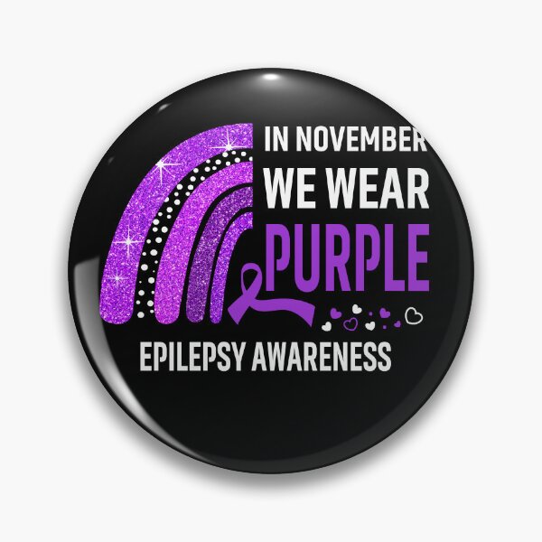 Item preview, Rainbow In November We Wear Purple Epilepsy Awareness designed and sold by Mnrshirley.