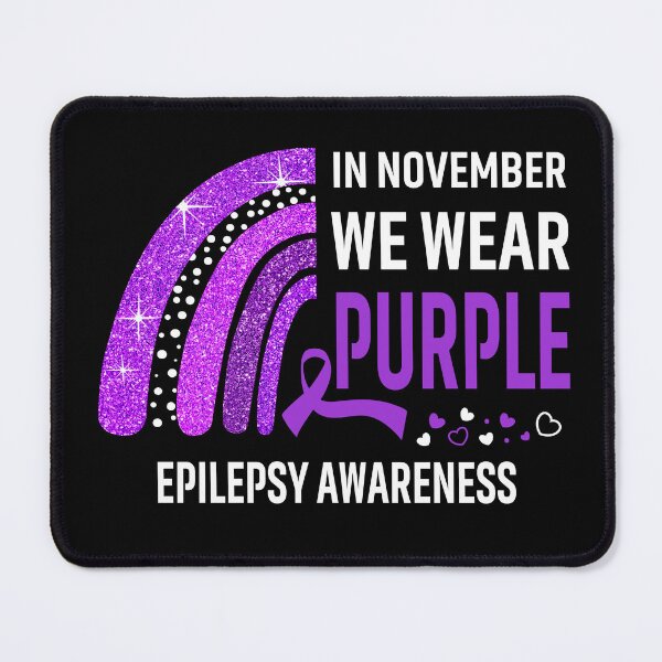 Item preview, Rainbow In November We Wear Purple Epilepsy Awareness designed and sold by Mnrshirley.