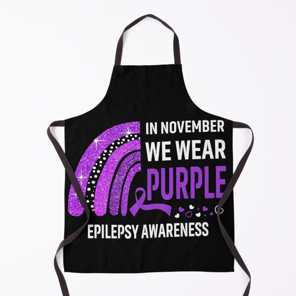 Item preview, Rainbow In November We Wear Purple Epilepsy Awareness designed and sold by Mnrshirley.