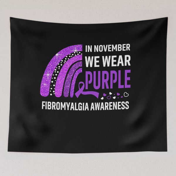 Item preview, Rainbow In November We Wear Purple Fibromyalgia Awareness designed and sold by Mnrshirley.