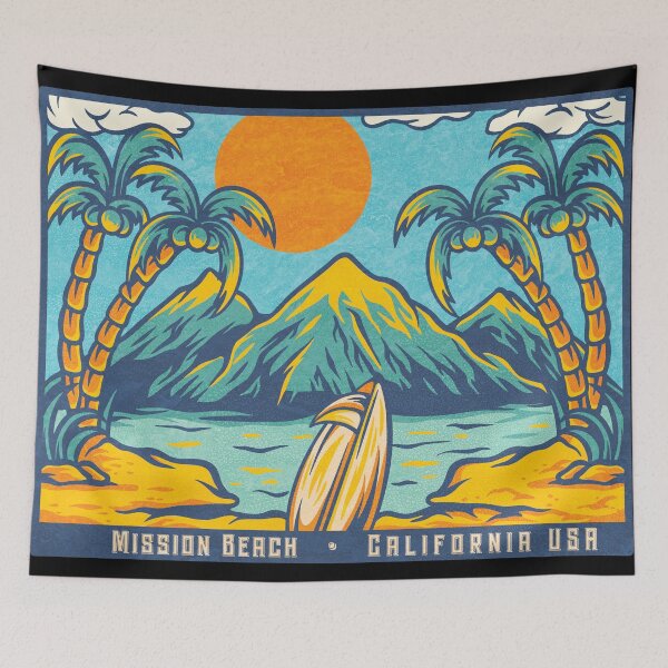 Item preview, Mission Beach Palm Mountains designed and sold by LanikaiBeach.