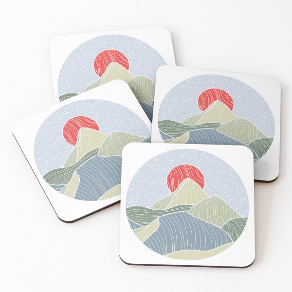 Item preview, Mount Fuji Abstract wavy line designed and sold by ReephShop ★★★★★.