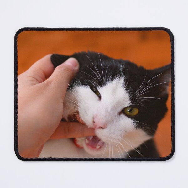 Item preview, Bitey Tuxedo Cat designed and sold by SquishStitches.