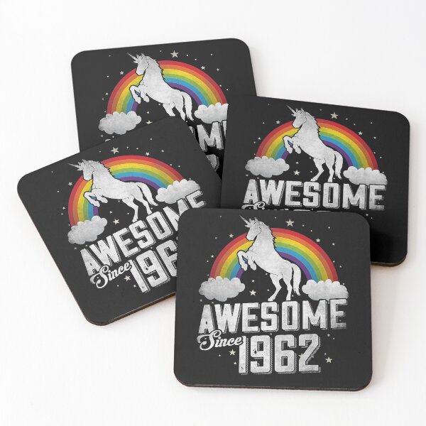 Item preview, 60th Birthday Vintage Unicorn 70s 80s 90s Awesome Since 1962 T-Shirt designed and sold by lhkmmo44.