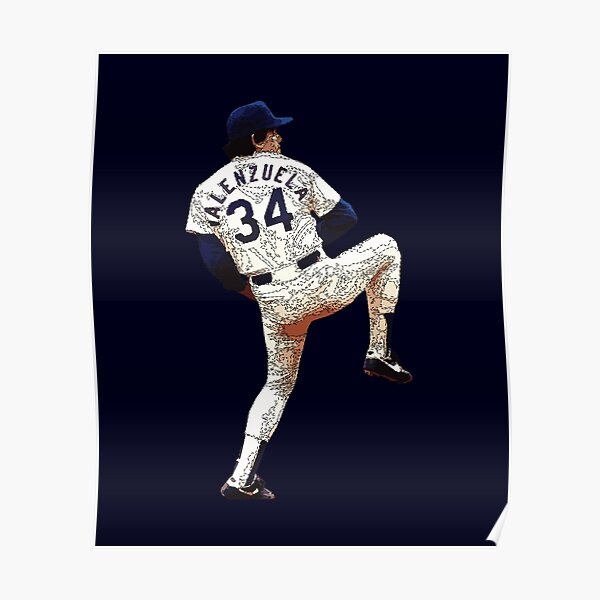 LA Dodgers Fernando Valenzuela MLB Framed Poster Print 