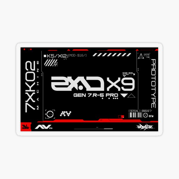 Artikel-Vorschau von X9 pro machine tech type decal, designt und verkauft von Arez Xzan.