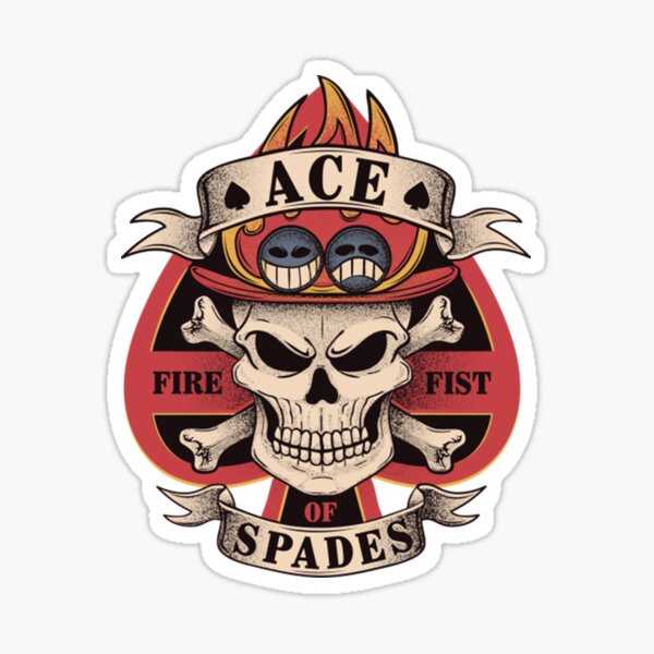 Ace Tattoo One Piece Pirate Flag T Shirt Sticker For Sale By ace-tattoo-one-piece-pirate-flag-t-shirt-sticker-for-sale-by
