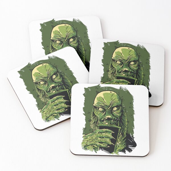 Item preview, Green water monster with soft drink designed and sold by Rob-Son.