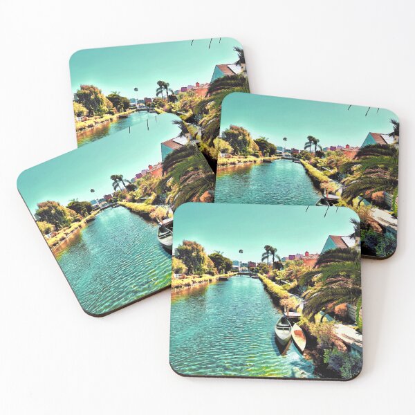 Item preview, Boats on the Venice California Canal designed and sold by LeylaNovini.