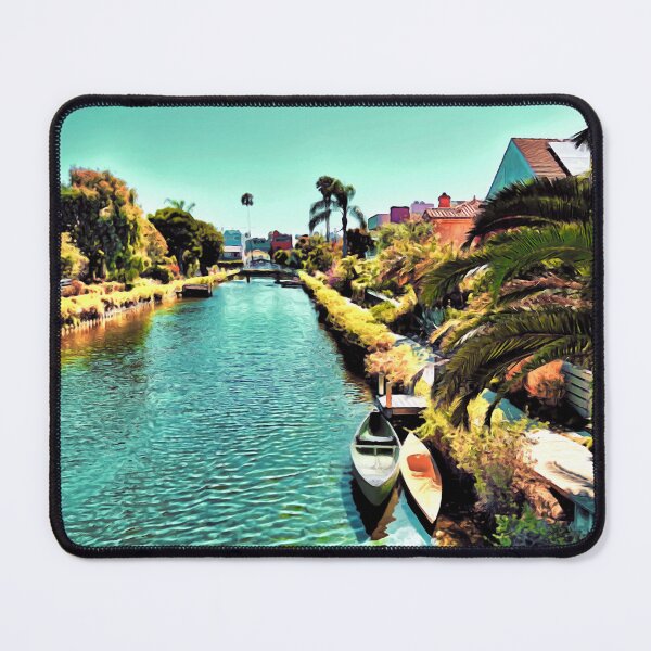 Item preview, Boats on the Venice California Canal designed and sold by LeylaNovini.