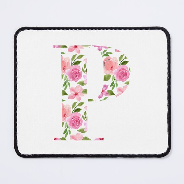 Item preview, Watercolor Pink Roses Floral Monogram Letter P designed and sold by silviaol.
