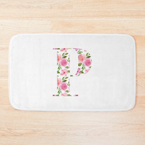 Item preview, Watercolor Pink Roses Floral Monogram Letter P designed and sold by silviaol.