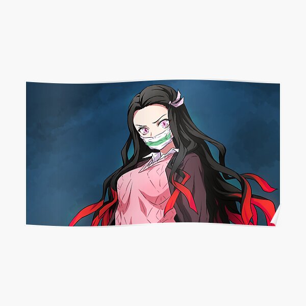 Demon Slayer Nezuko Kamado Poster For Sale By Namelessclothes Redbubble