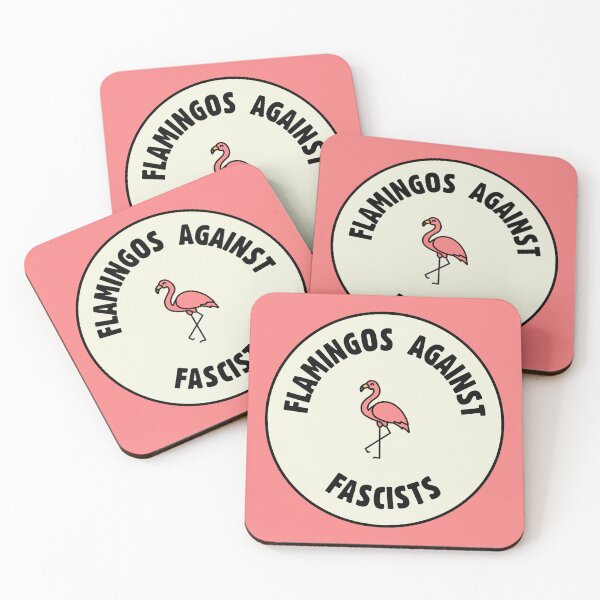 Item preview, Flamingos Against Fascists - Pro Democracy designed and sold by Picket Club.