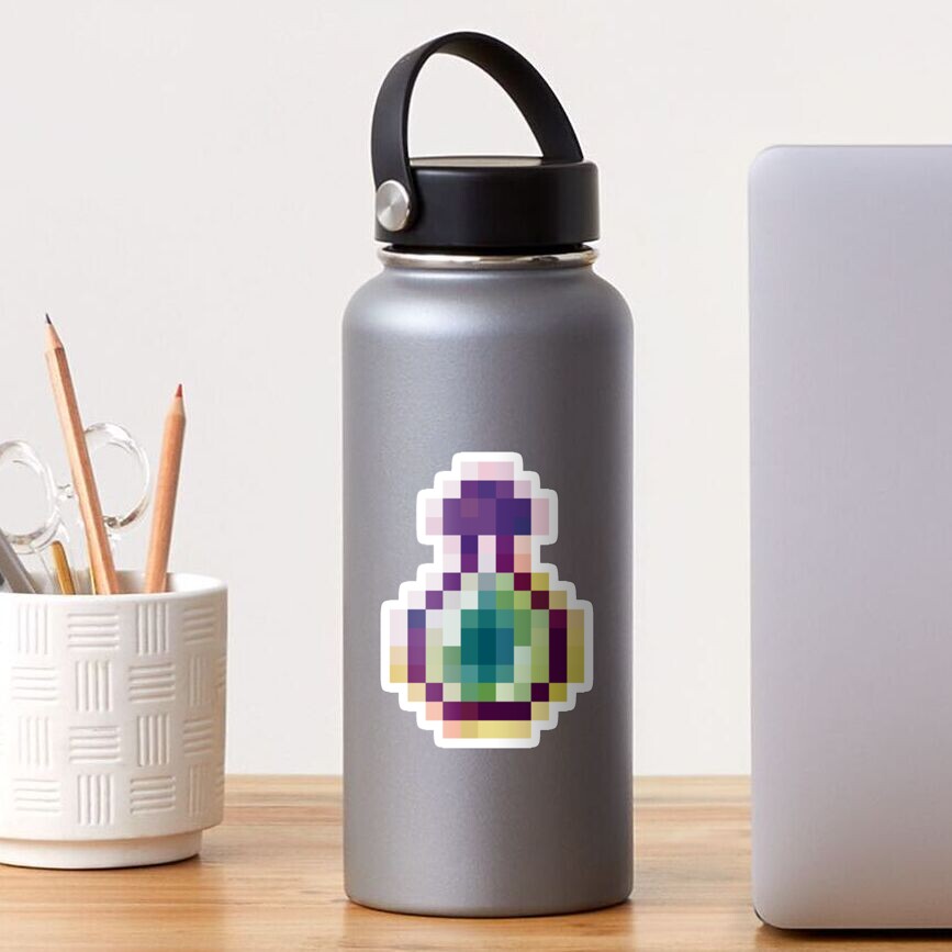 "Minecraft bottle o' enchanting" Sticker for Sale by SrirachaVine