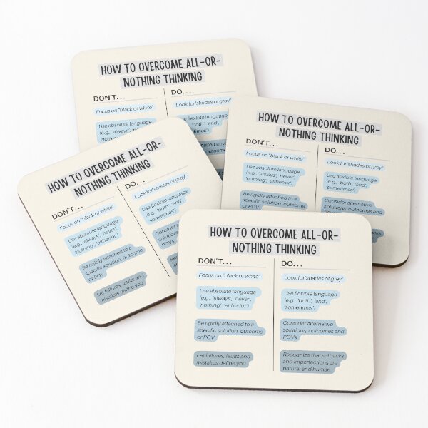 Item preview, How to overcome all or nothing thinking designed and sold by ThoughtJumble.
