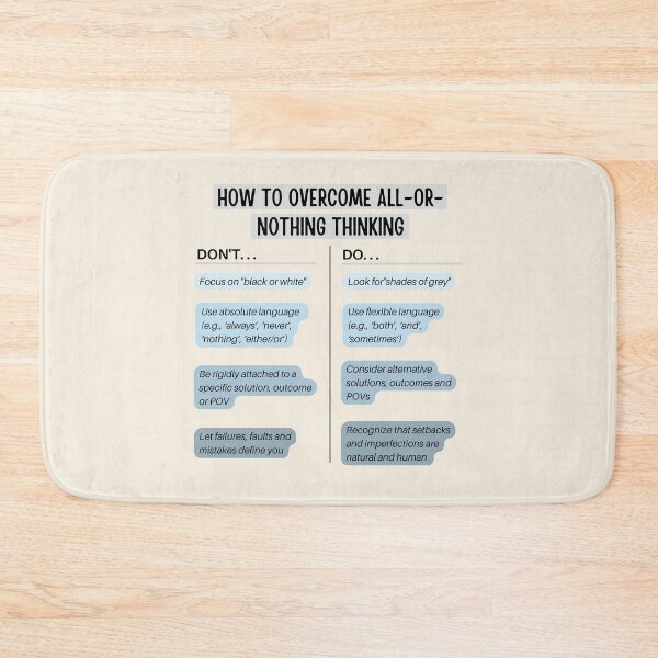 Item preview, How to overcome all or nothing thinking designed and sold by ThoughtJumble.