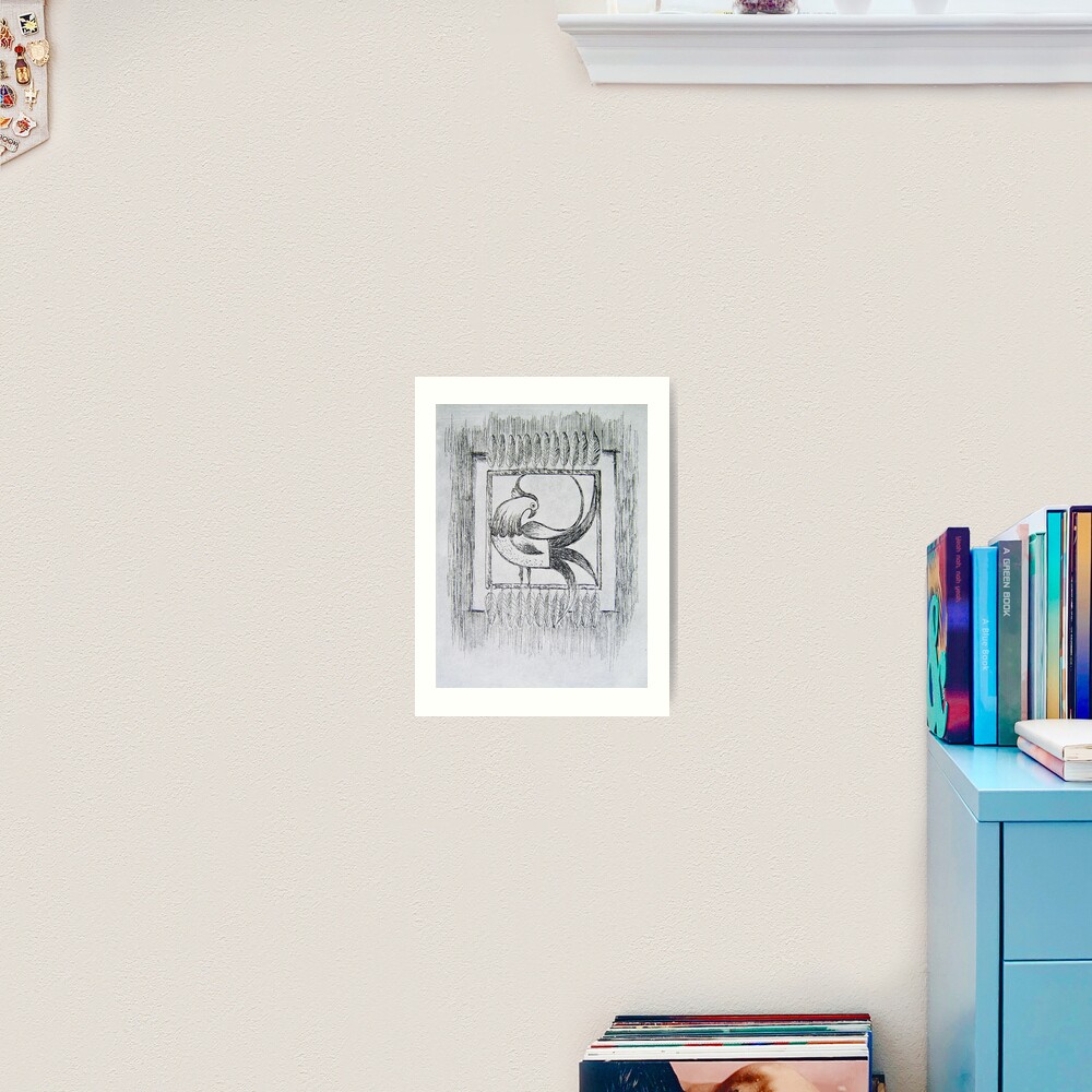 Mirrored Paradise Bird Art Print