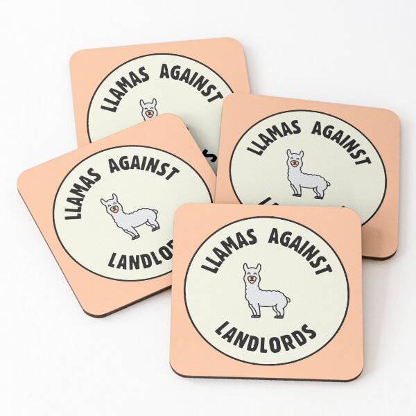 Item preview, Llamas Against Landlords - Anti Landlord designed and sold by Picket Club.