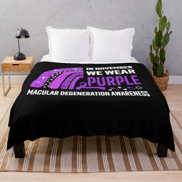 Item preview, Rainbow In November We Wear Purple Macular Degeneration Awareness designed and sold by Mnrshirley.