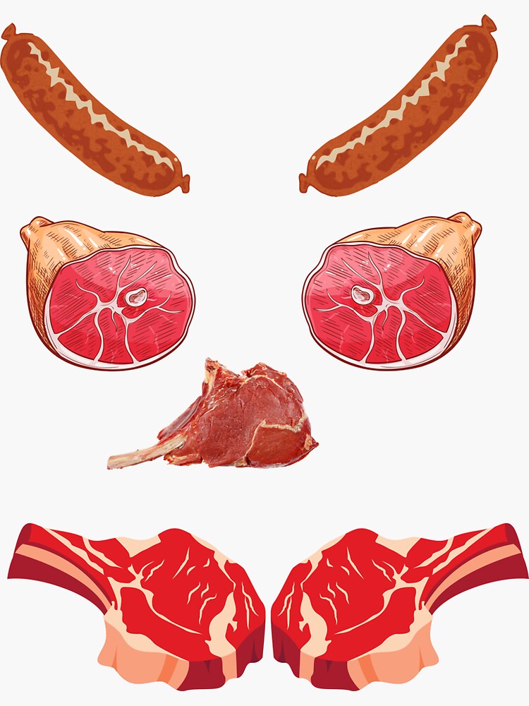 "Meat head" Sticker for Sale by Rickido Redbubble