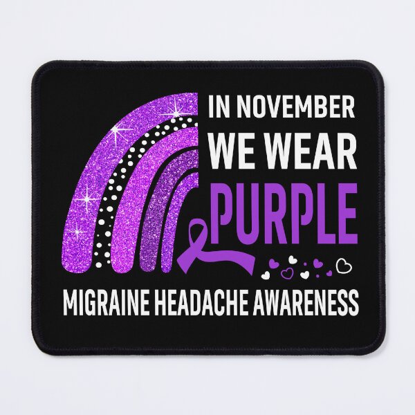 Item preview, Rainbow In November We Wear Purple Migraine Headache Awareness designed and sold by Mnrshirley.