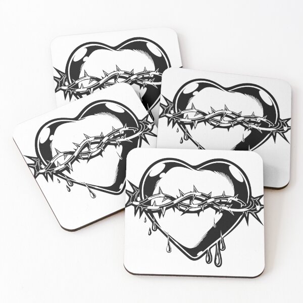 Item preview, NEO-CLASSIC TATTOO BLEEDING HEART designed and sold by sinobcreatives.