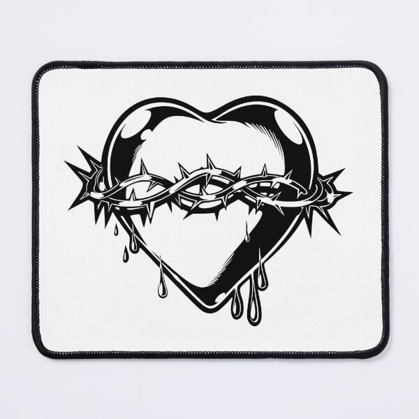 Item preview, NEO-CLASSIC TATTOO BLEEDING HEART designed and sold by sinobcreatives.