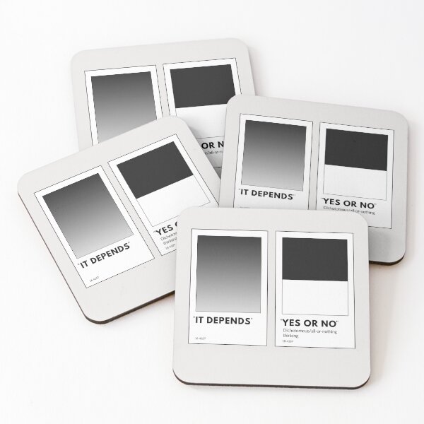 Item preview, Therapy tools: black and white thinking  designed and sold by ThoughtJumble.