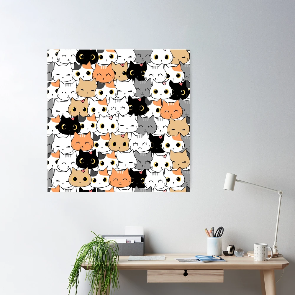 Personalized Cute Cat Stack Pattern Journal