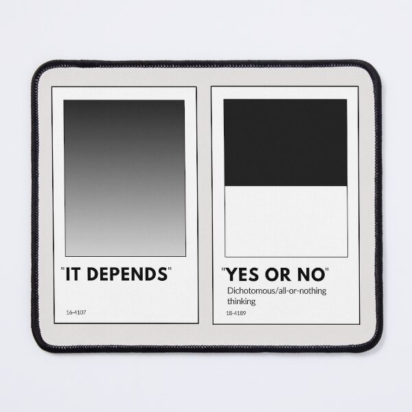 Item preview, Therapy tools: black and white thinking designed and sold by ThoughtJumble.