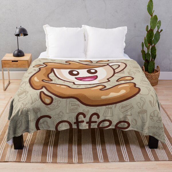 Item preview, Kawaii Coffee Splash Seamless Pattern designed and sold by Yellow Coffee.